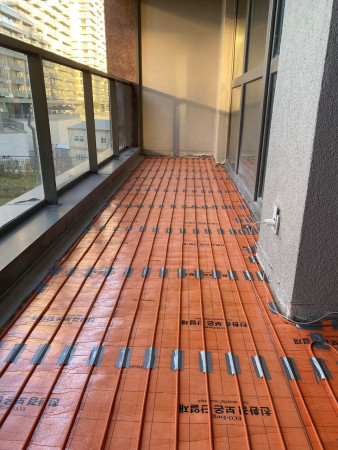 Kış bahçesi ısıtma - Seramik altı kablolu ısıtma (5.Levent Korupark evleri,İstanbul) 